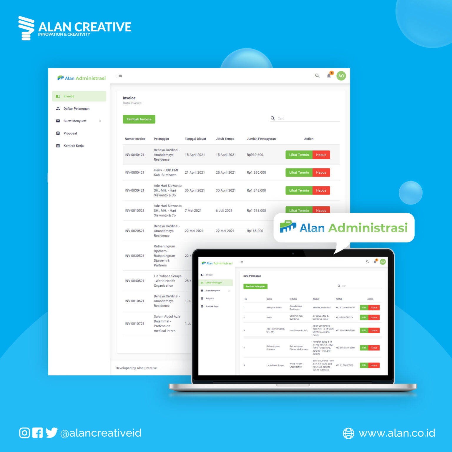 Alan Administration - Alan Creative